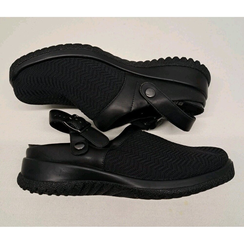 Drew Savannah Women's Clogs Size 7.5W Black Foam Inserts, Strap - Picture 3 of 6